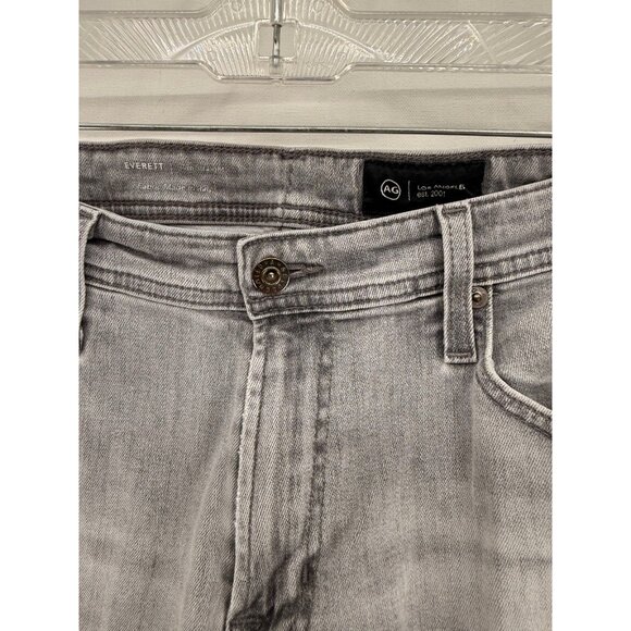 AG Adriano Goldschmied Jeans Mens 33x32 Everett Denim Gray Straight Slim - Picture 4 of 9